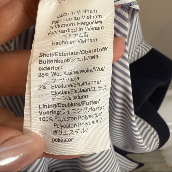 J. Crew Women’s Parke Navy Blue wool one-button blazer size 14 - Picture 8 of 10